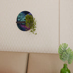 PSYKODELISK MONSTERA Oval konsthylla i svart finish