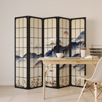 JAPANESE LANDSCAPE 5-Panel Room Divider