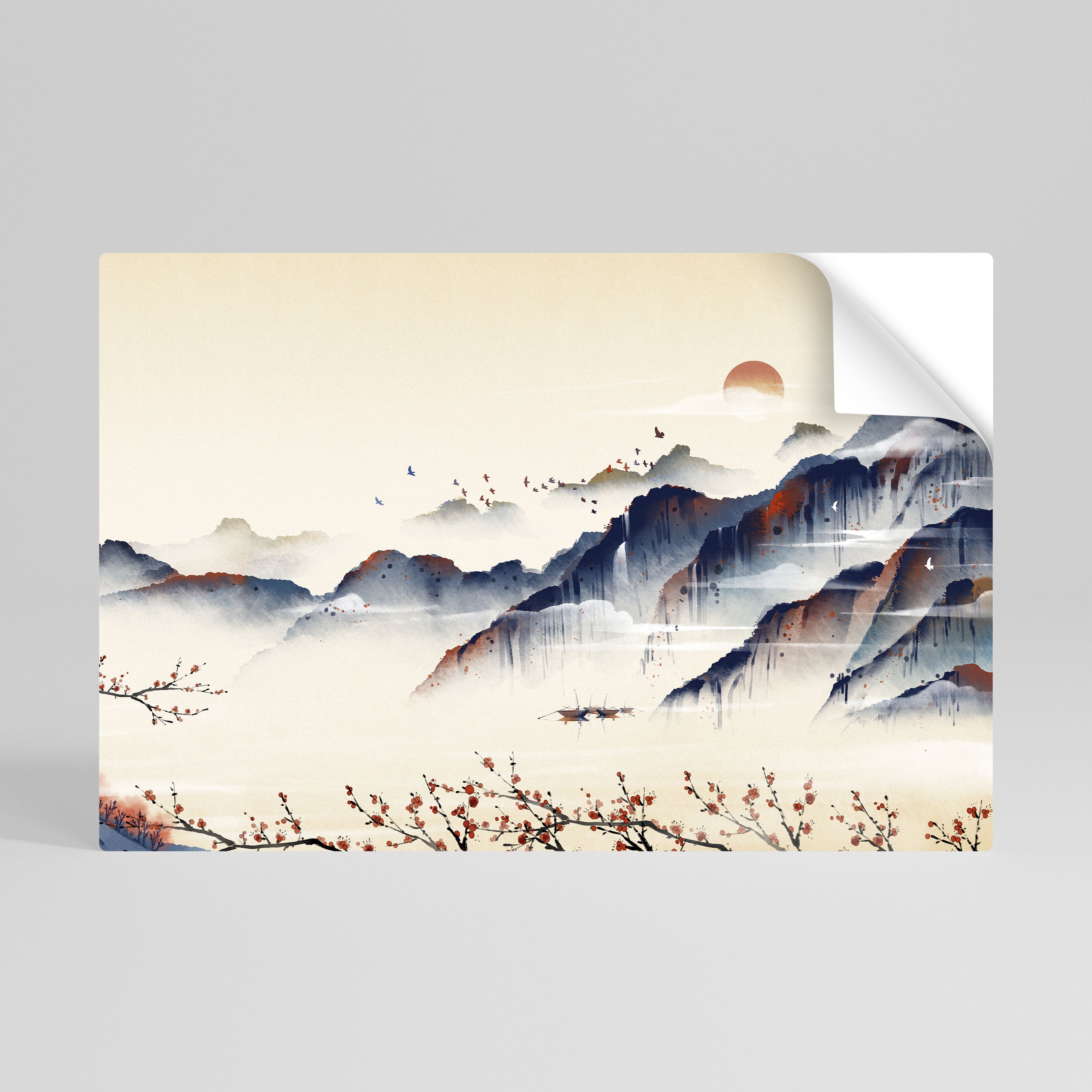 JAPANESE LANDSCAPE Självhäftande Horisontell Poster