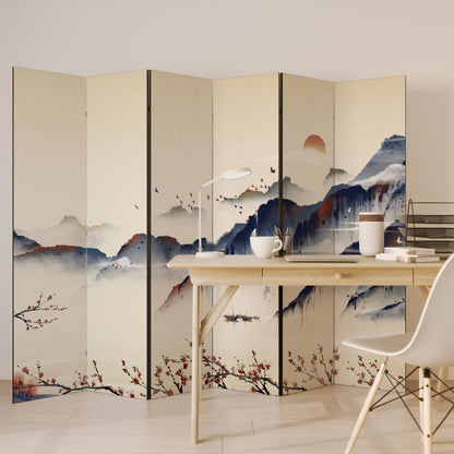 ORIENTAL LANDSKAP Dekorativ rumsavdelare med 6 paneler