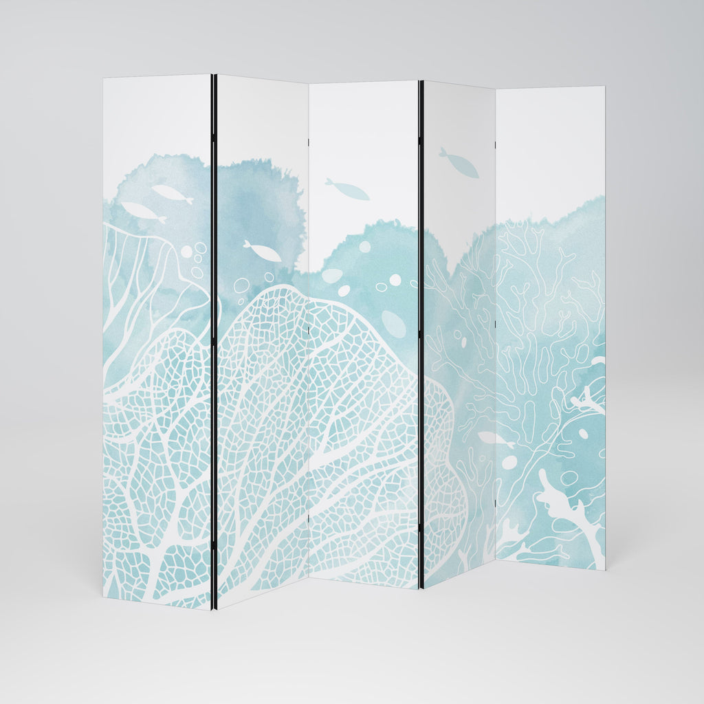 UNDERWATER PLEASURES Dekorativ rumsavdelare med 5 paneler