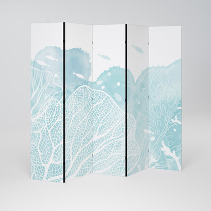 UNDERWATER PLEASURES Dekorativ rumsavdelare med 5 paneler