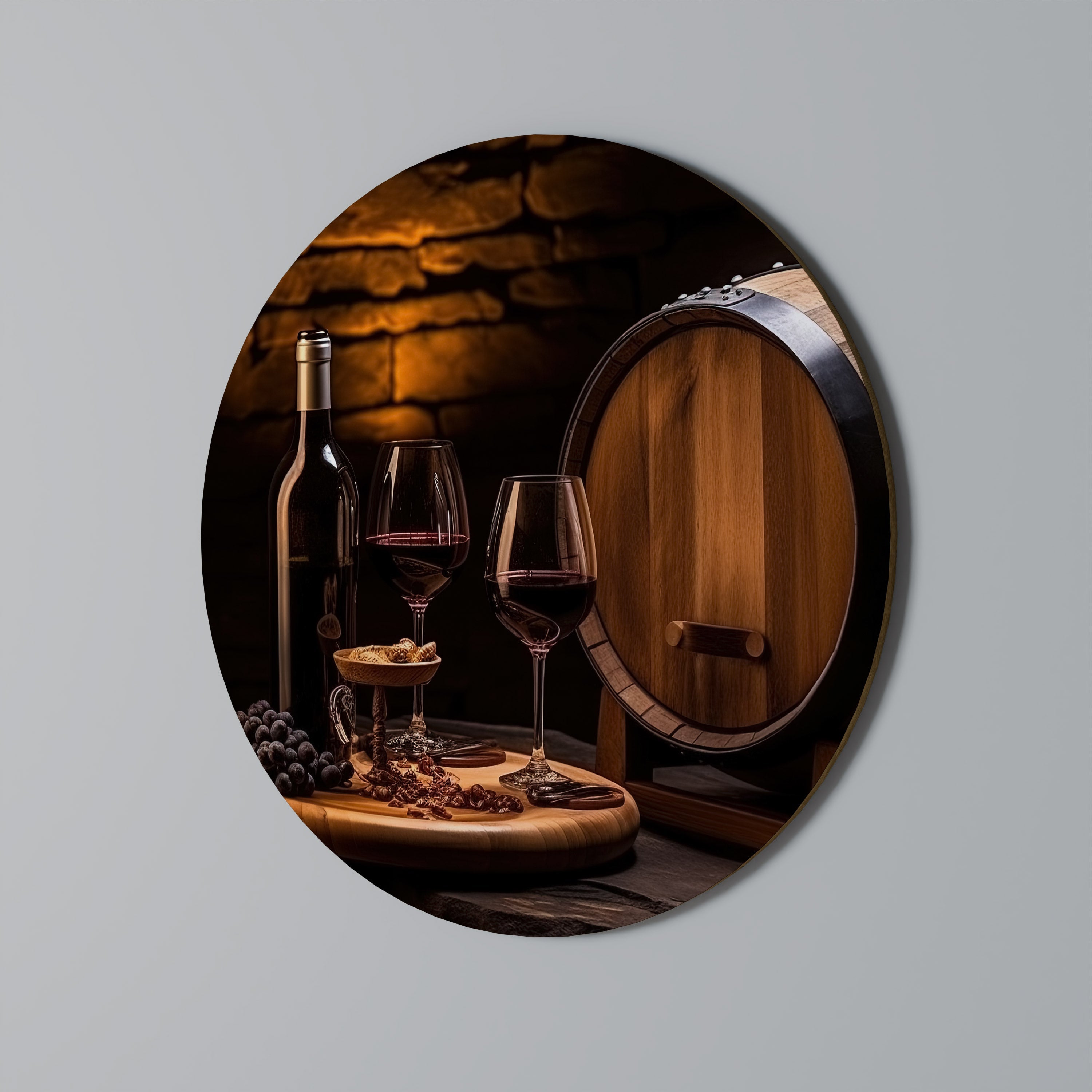 VINTAGE VIGNETT Rund Väggkonst