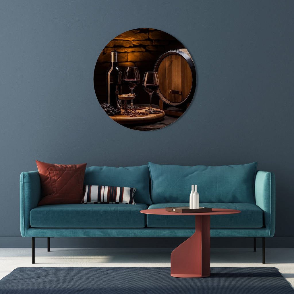 VINTAGE VIGNETT Rund Väggkonst