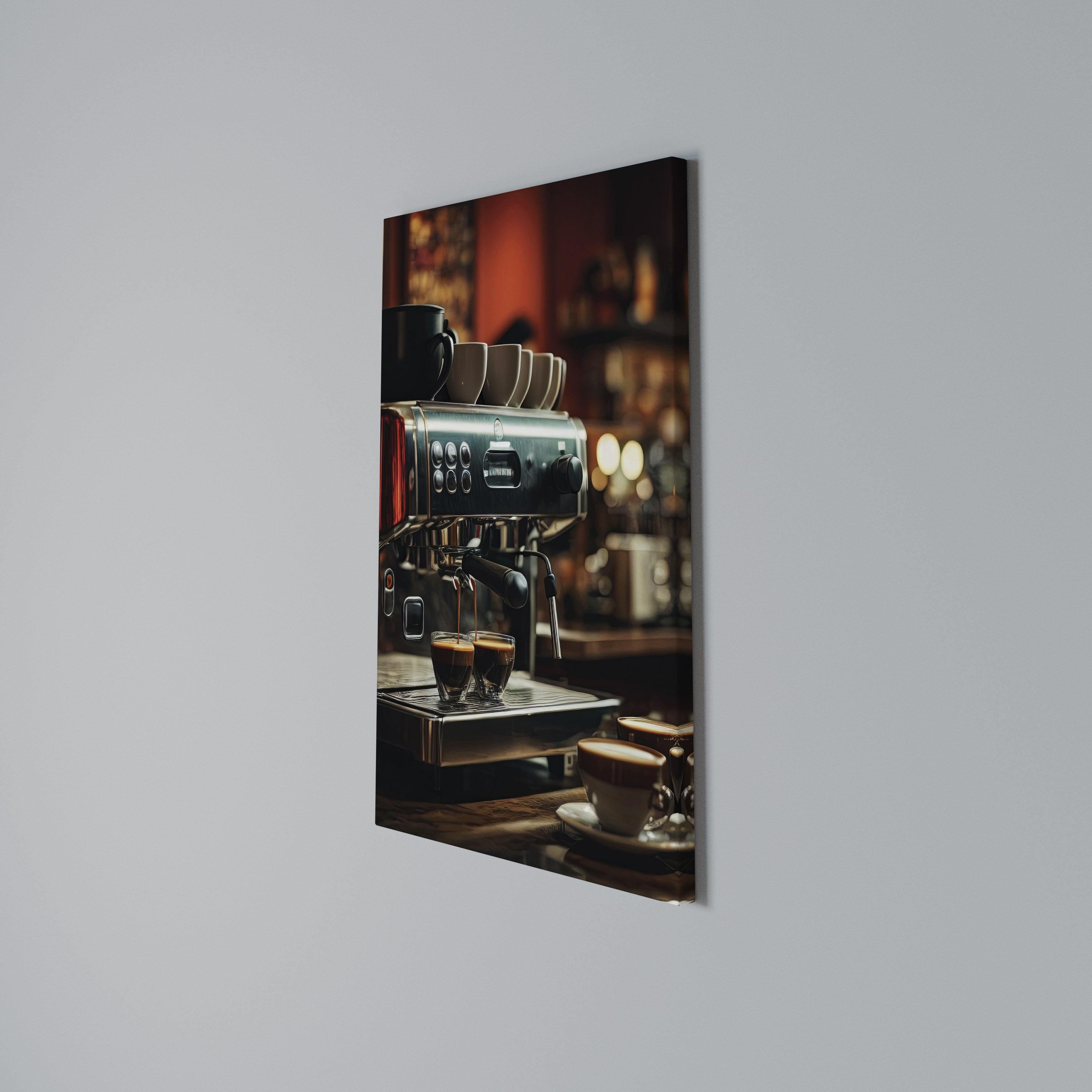 BARISTA’S DREAM MACHINE Vertical Canvas Print