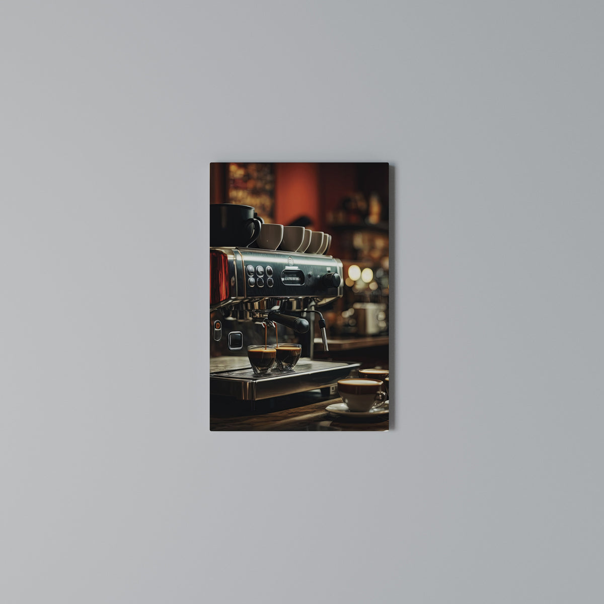 BARISTA’S DREAM MACHINE Vertical Canvas Print