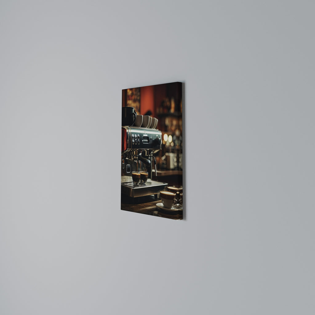 BARISTA’S DREAM MACHINE Vertical Canvas Print