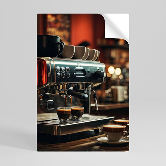 BARISTA’S DREAM MACHINE Peel and Stick Vertical Poster