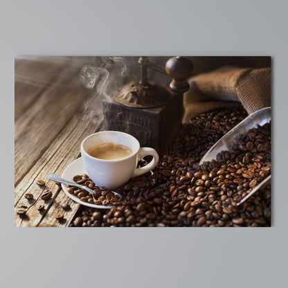STEAMING BREWED DELIGHT Horizontal Canvas Print