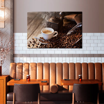 STEAMING BREWED DELIGHT Horizontal Canvas Print