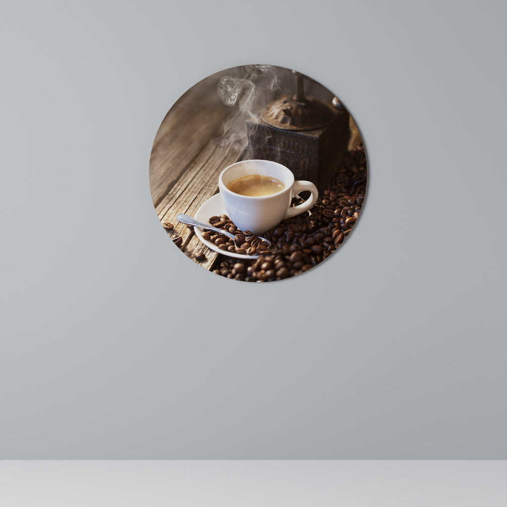 ÅNGANDE BRYGGD GLÄDJE Rund Väggdekoration