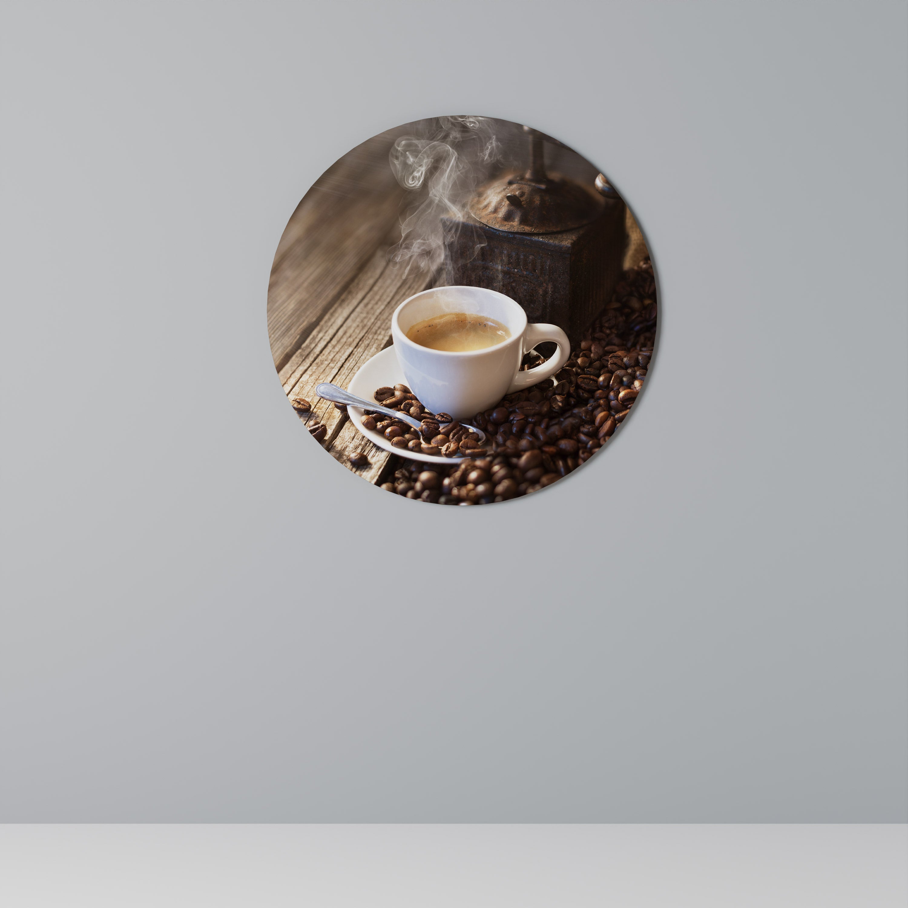 ÅNGANDE BRYGGD GLÄDJE Rund Väggdekoration