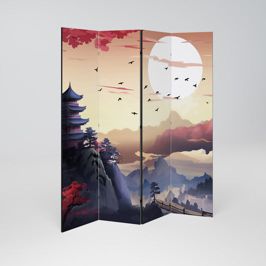 JAPANESE AURA Rumsavdelare 4 paneler