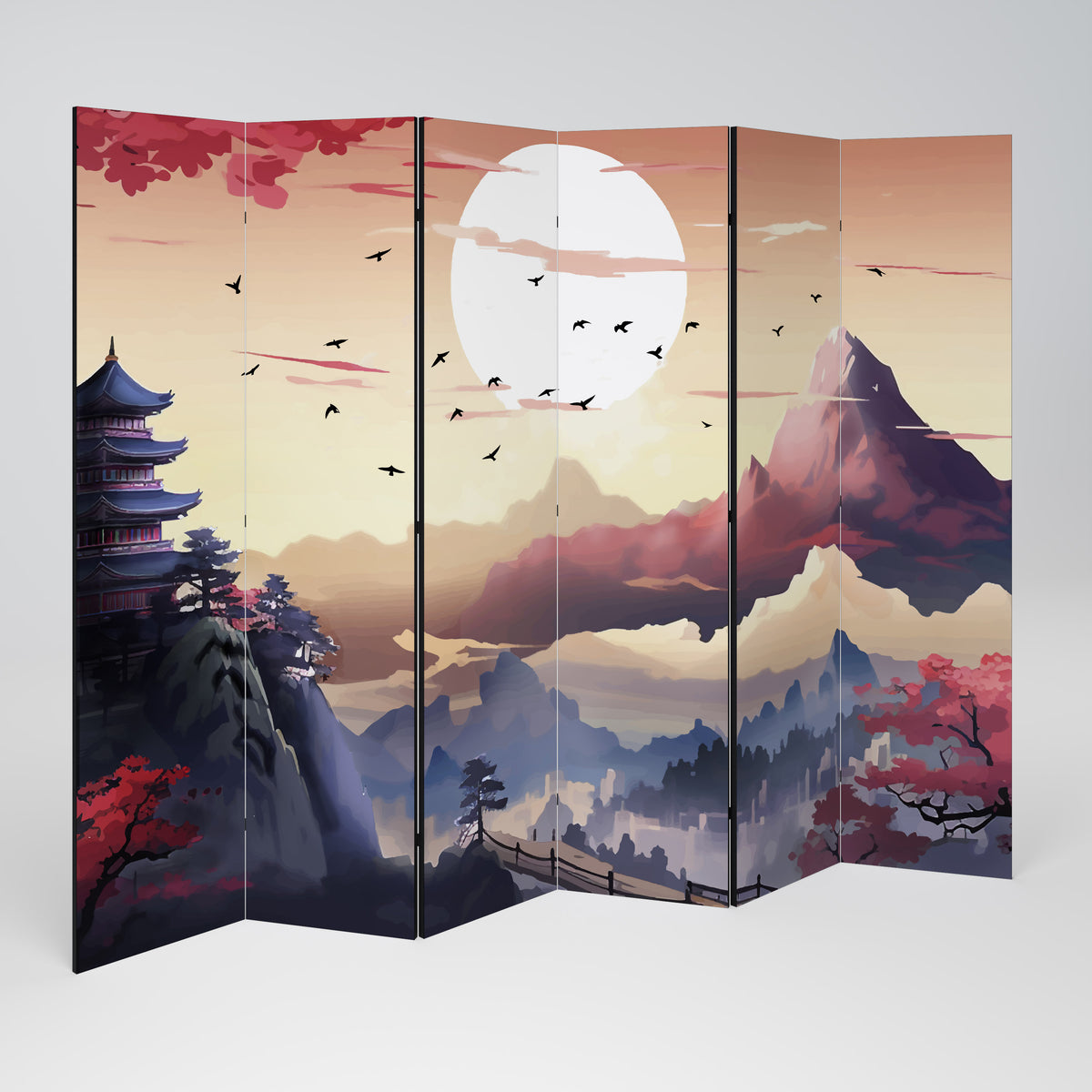 JAPANESE AURA Rumsavdelare 6 paneler