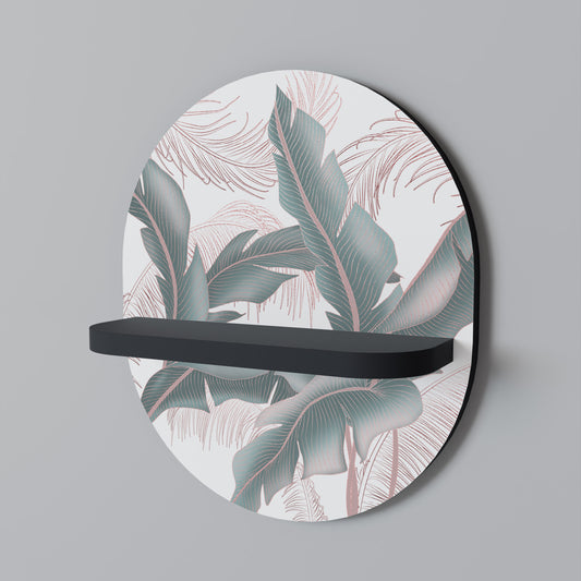 DELIKATE BLISS Oval konsthylla i svart finish