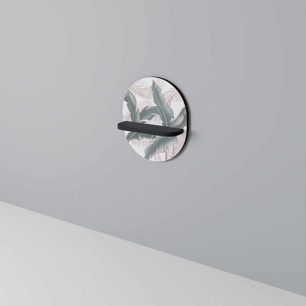 DELIKATE BLISS Oval konsthylla i svart finish