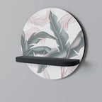 DELIKATE BLISS Rund konsthylla i svart finish