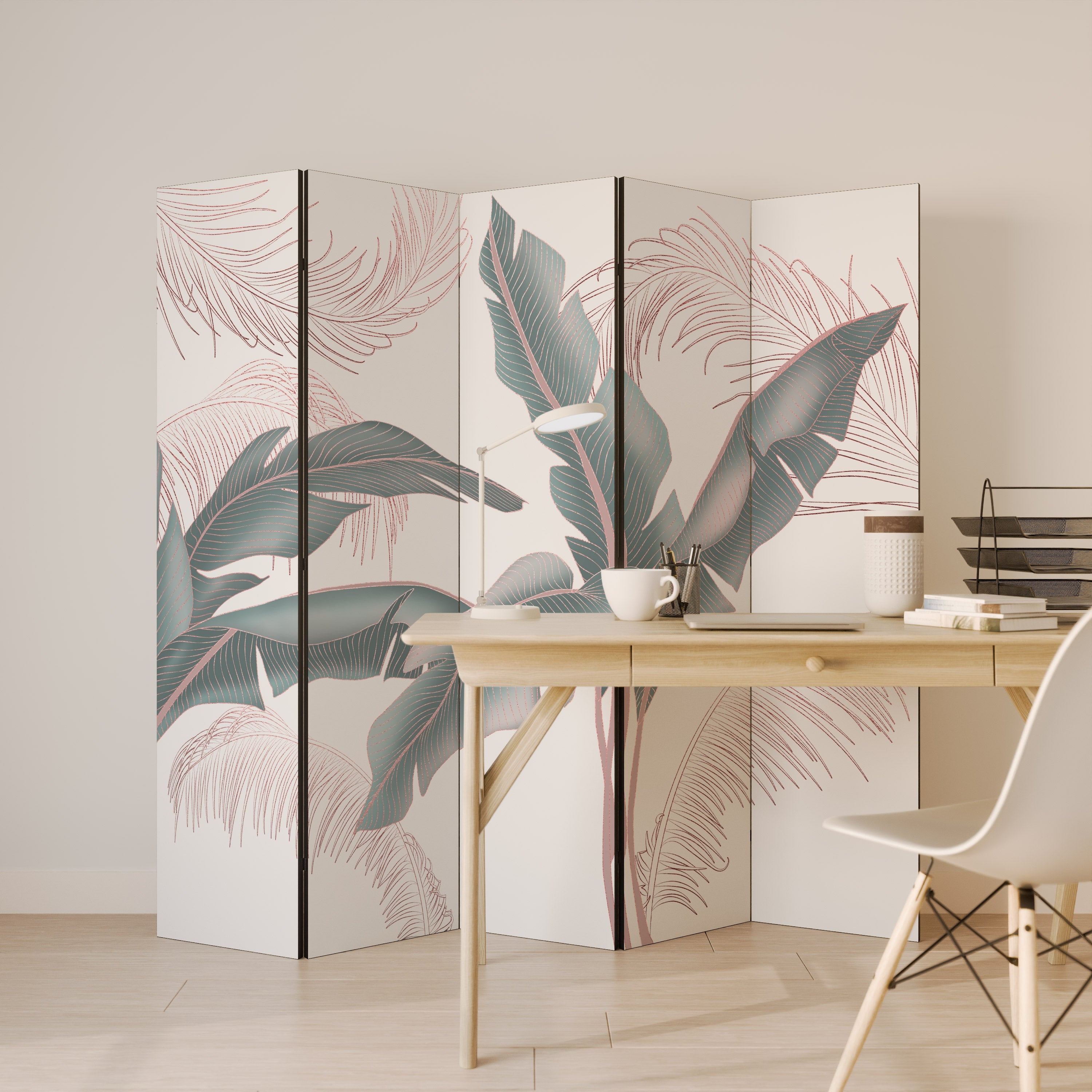 DELICATE BLISS Dekorativ rumsavdelare med 5 paneler