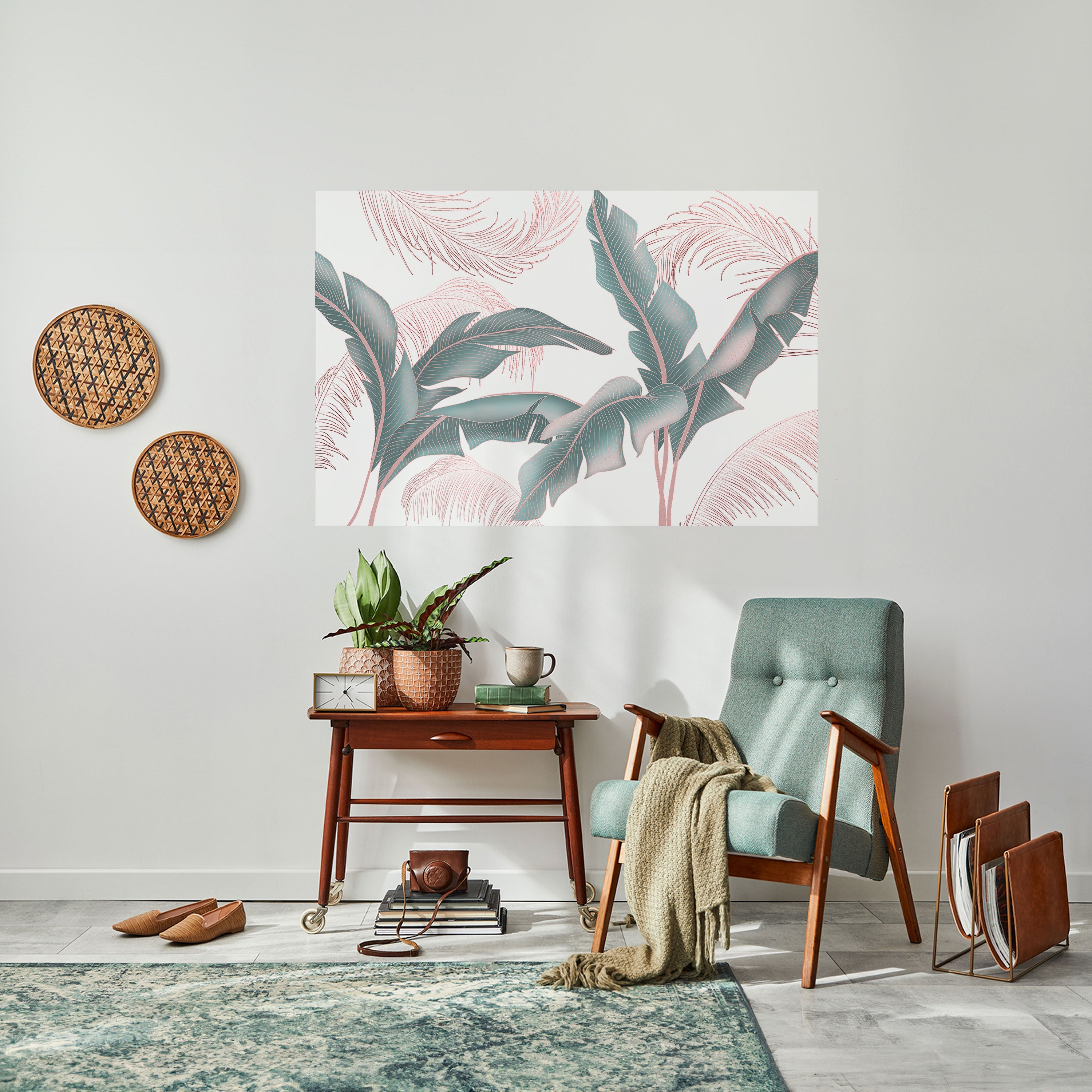 DELICATE BLISS horisontell affisch med självhäftande motiv