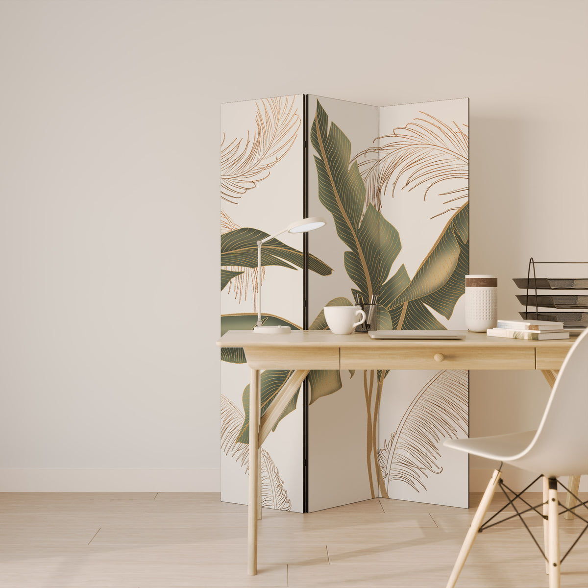 SUBTLE CHARM Dekorativ rumsavdelare – 3 paneler
