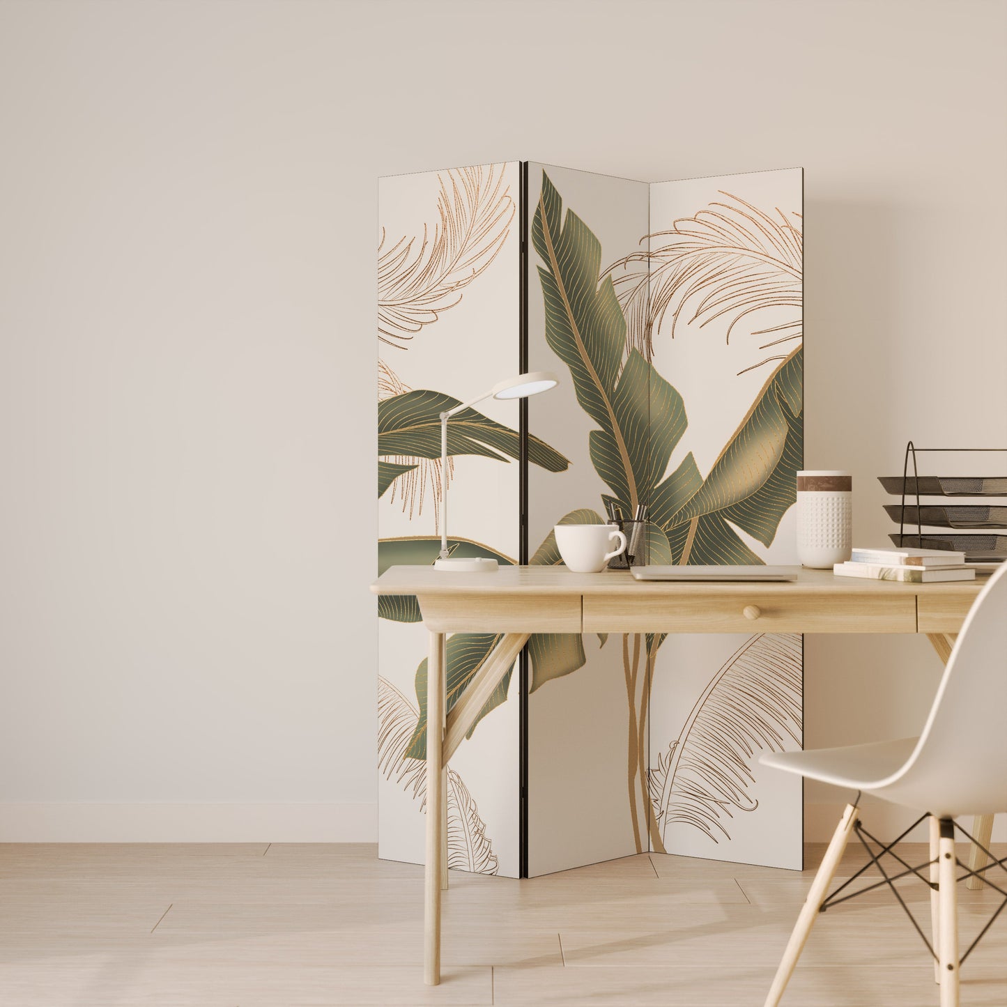 SUBTLE CHARM Dekorativ rumsavdelare med 3 paneler
