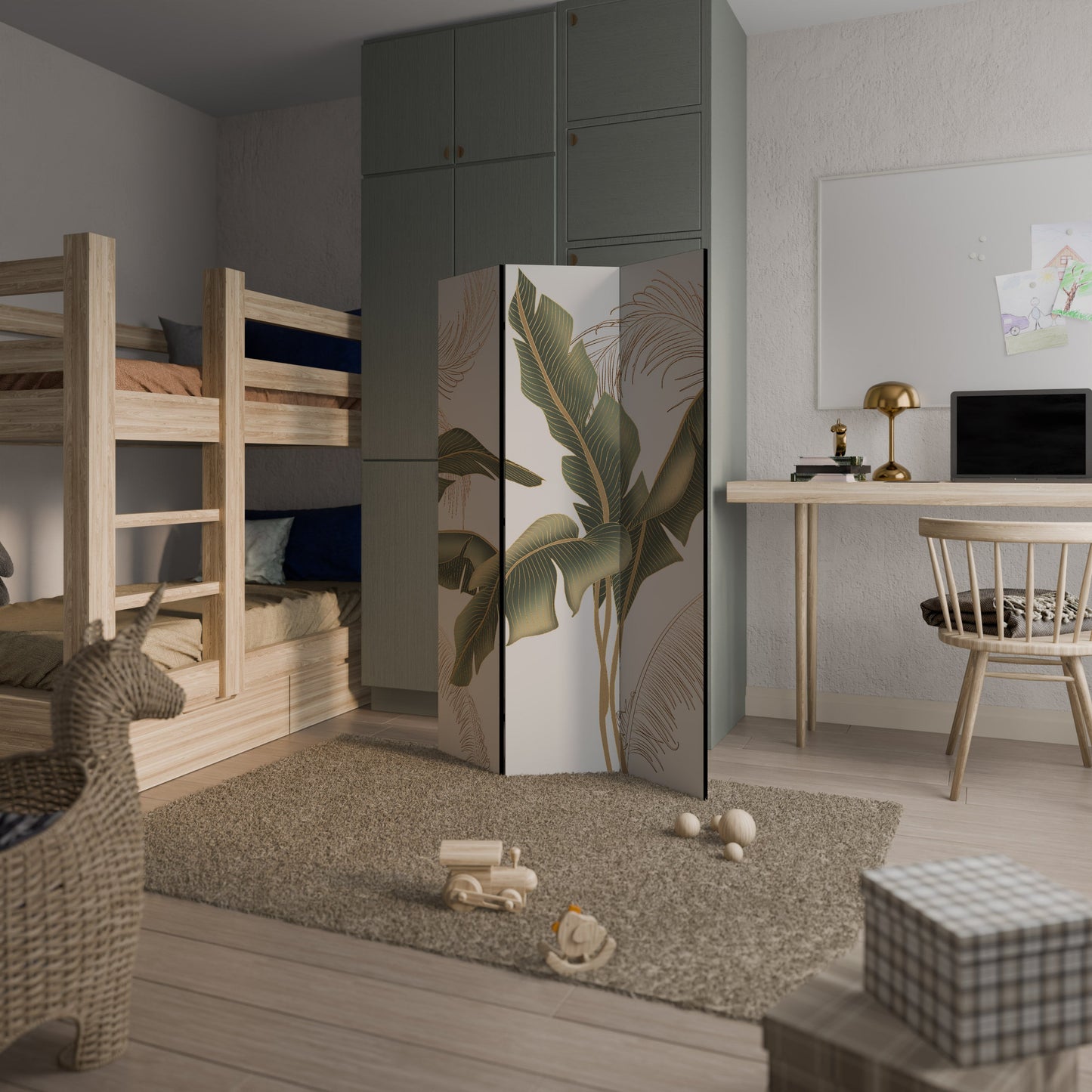 SUBTLE CHARM Dekorativ rumsavdelare med 3 paneler