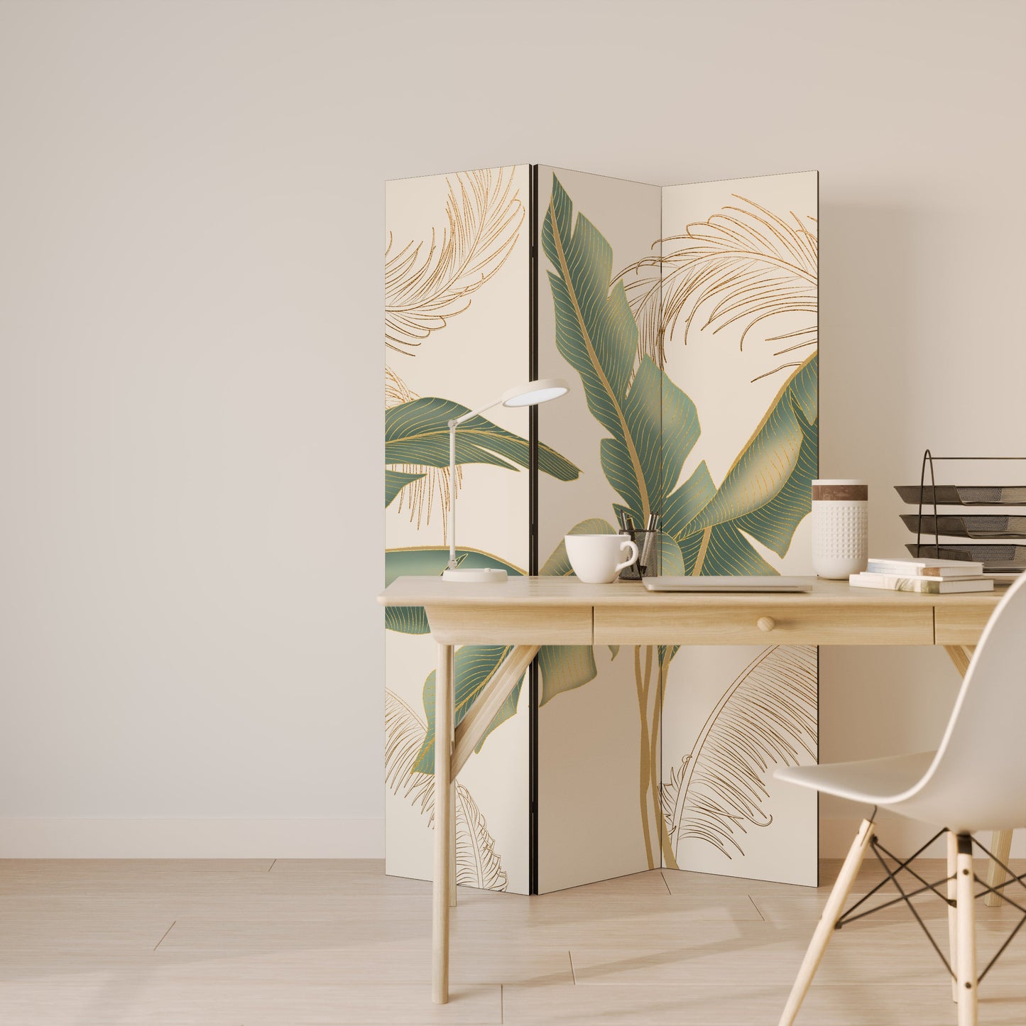 GENTLE HARMONY Dekorativ rumsavdelare med 3 paneler