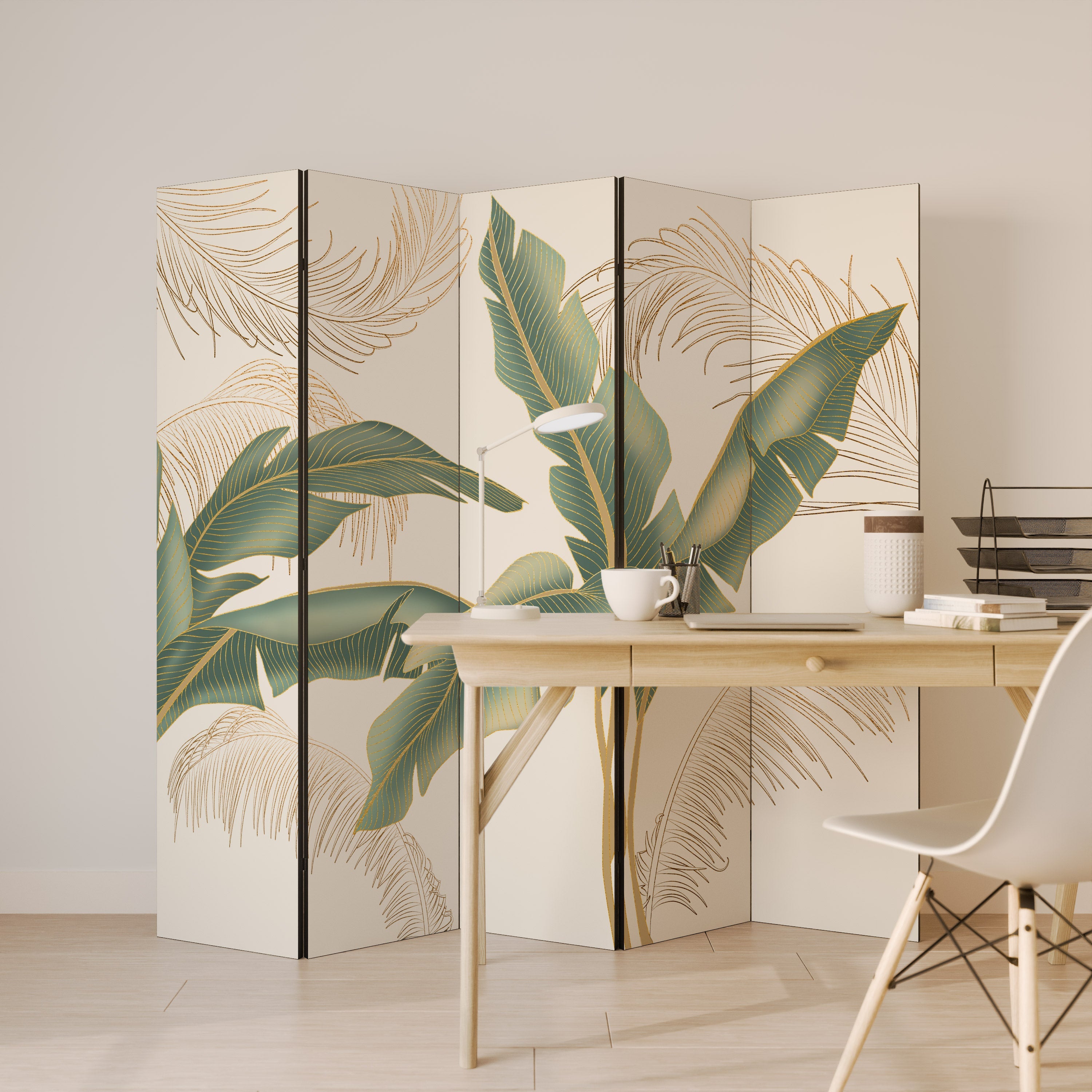 GENTLE HARMONY Dekorativ rumsavdelare med 5 paneler