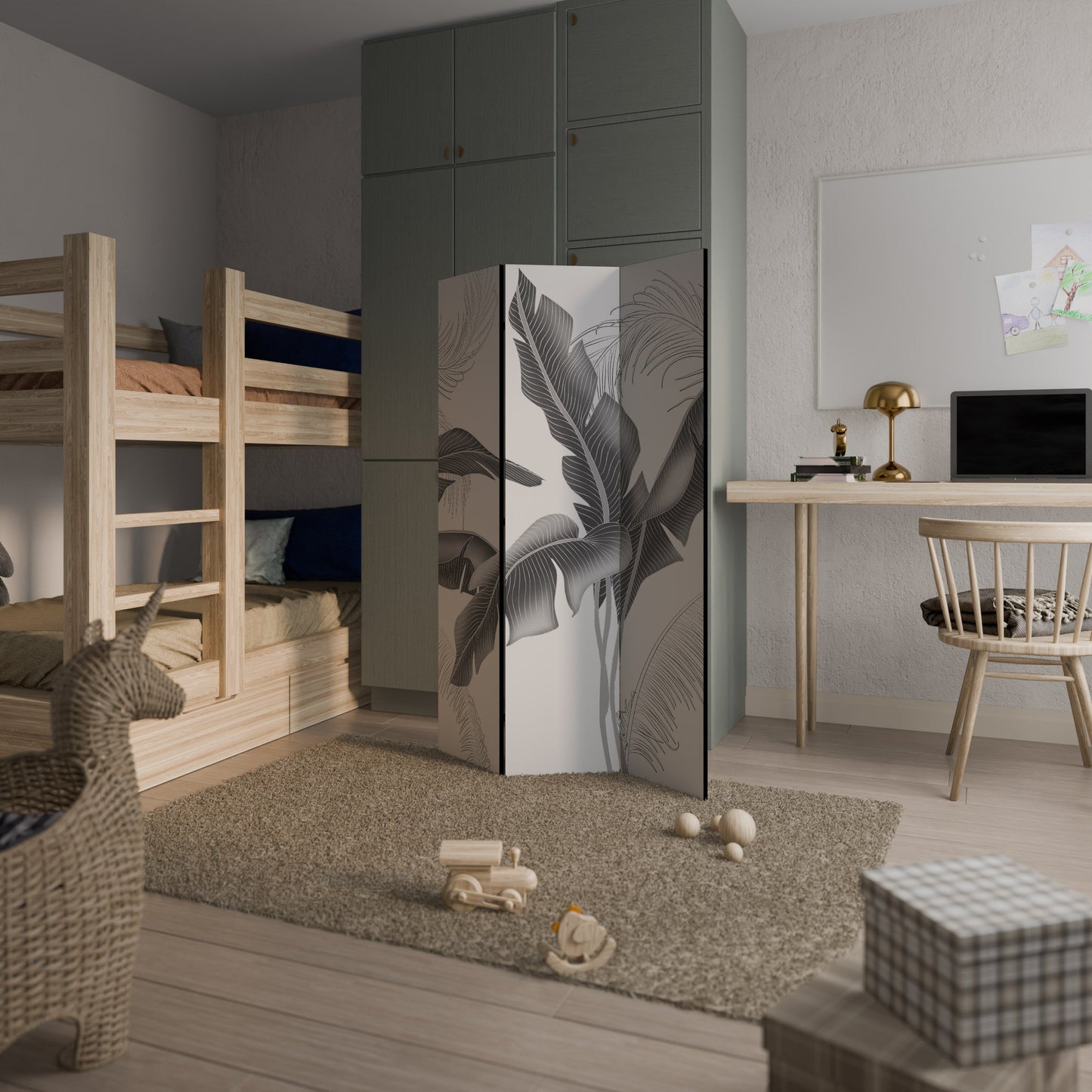 CALM ALLURE Dekorativ rumsavdelare med 3 paneler