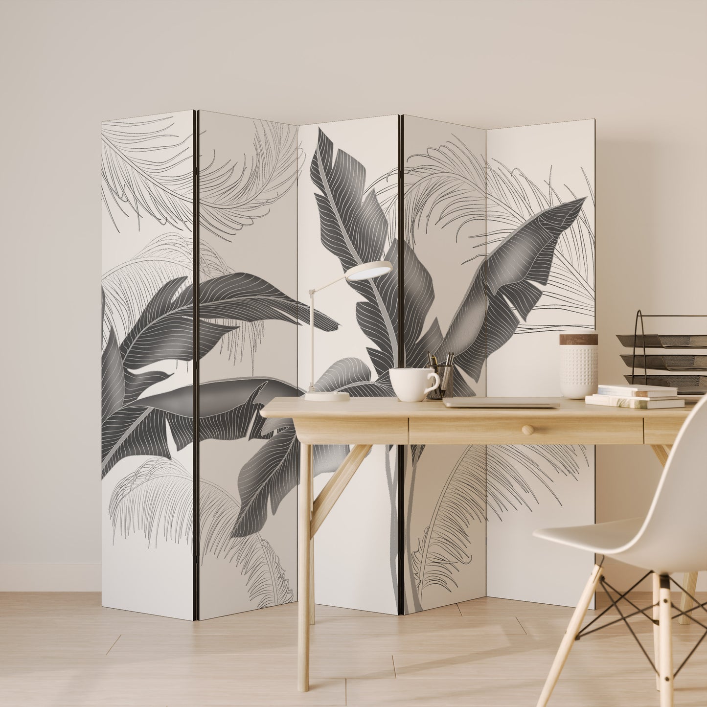 CALM ALLURE Dekorativ rumsavdelare – 5 paneler
