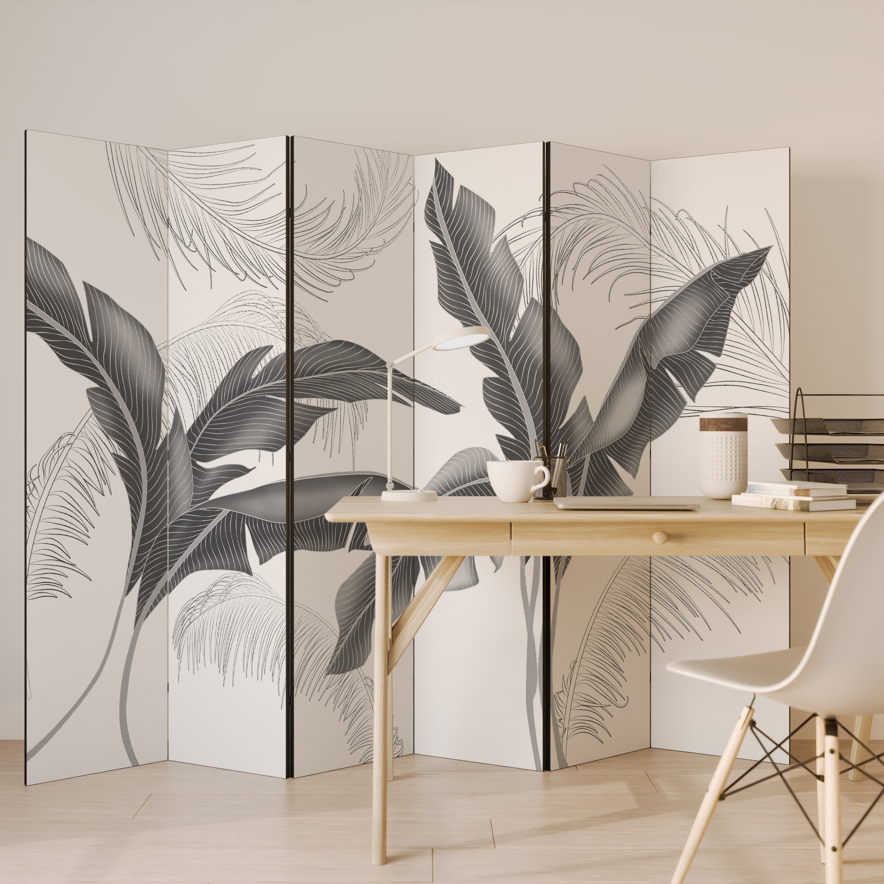 CALM ALLURE Dekorativ rumsavdelare med 6 paneler