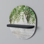 URBAN TROPICS Oval konsthylla i svart finish