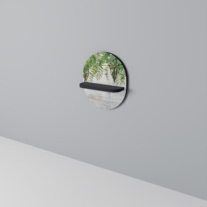 URBAN TROPICS Oval konsthylla i svart finish