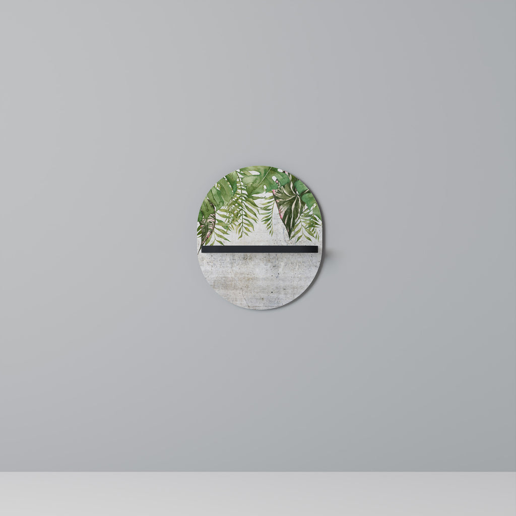 URBAN TROPICS Oval konsthylla i svart finish