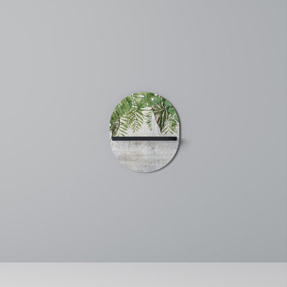 URBAN TROPICS Oval konsthylla i svart finish