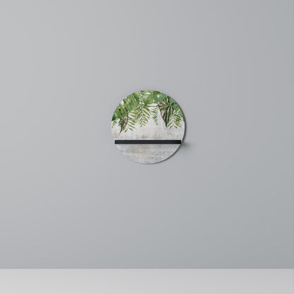 URBAN TROPICS Rund konsthylla i svart finish