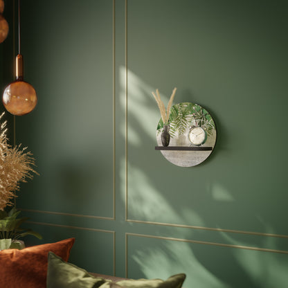 URBAN TROPICS Rund konsthylla i svart finish