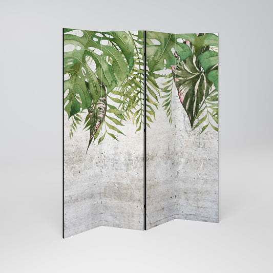 URBAN TROPICS Decorative 4-Panel Room Divider