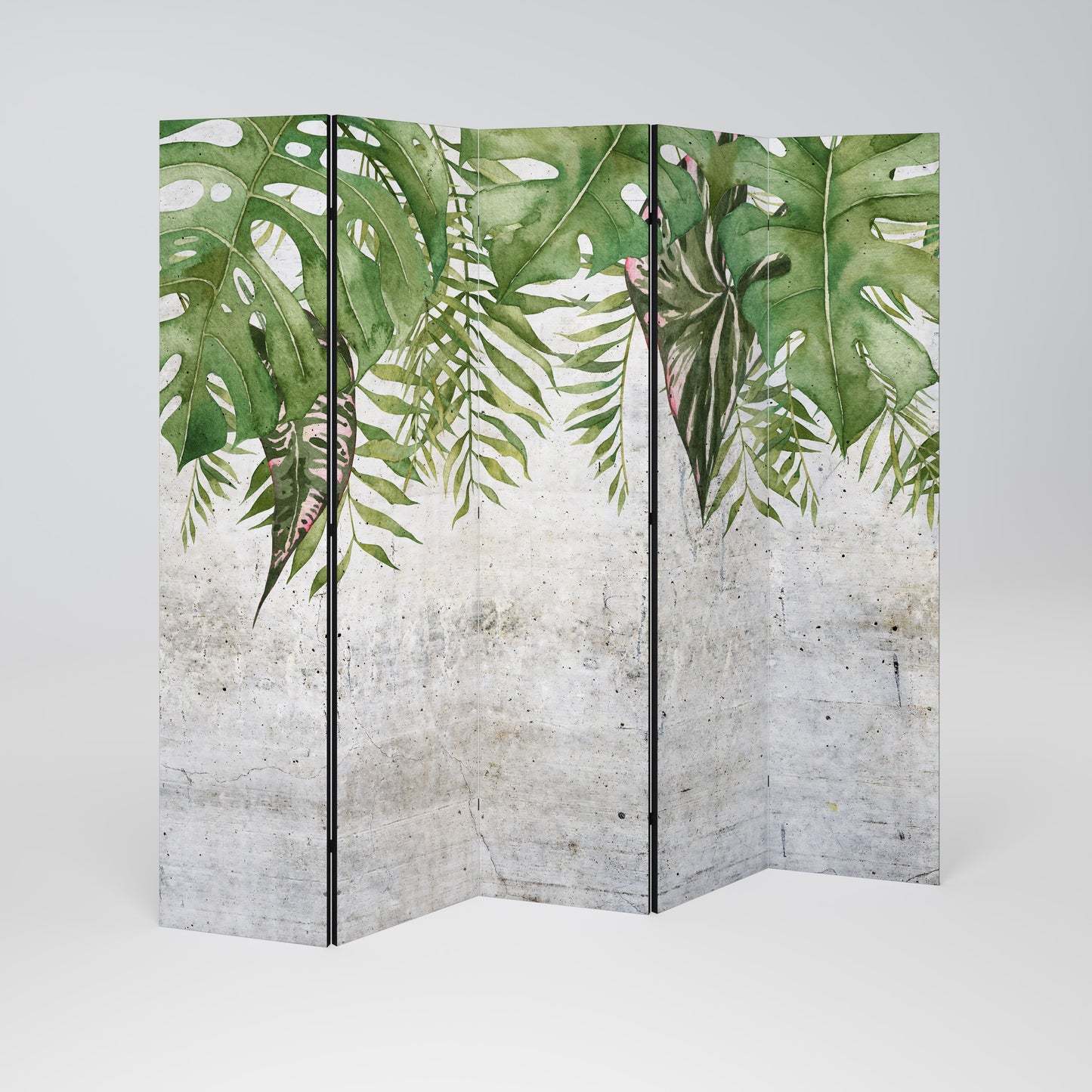 URBAN TROPICS Dekorativ rumsavdelare – 5 paneler