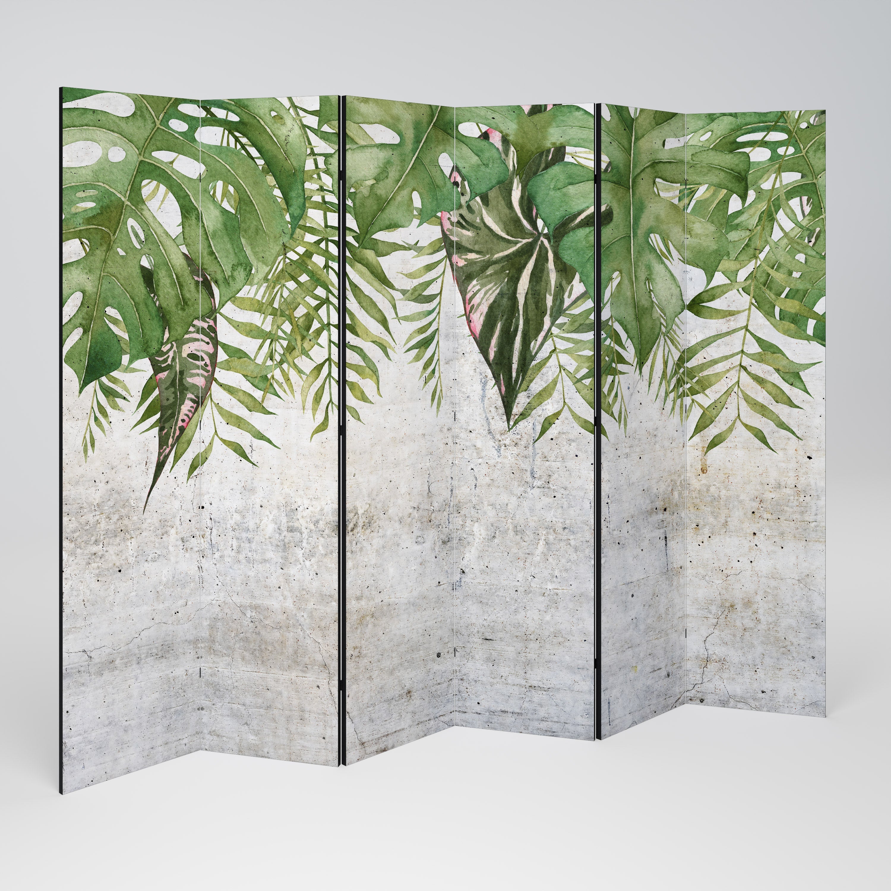 URBAN TROPICS Dekorativ rumsavdelare med 6 paneler
