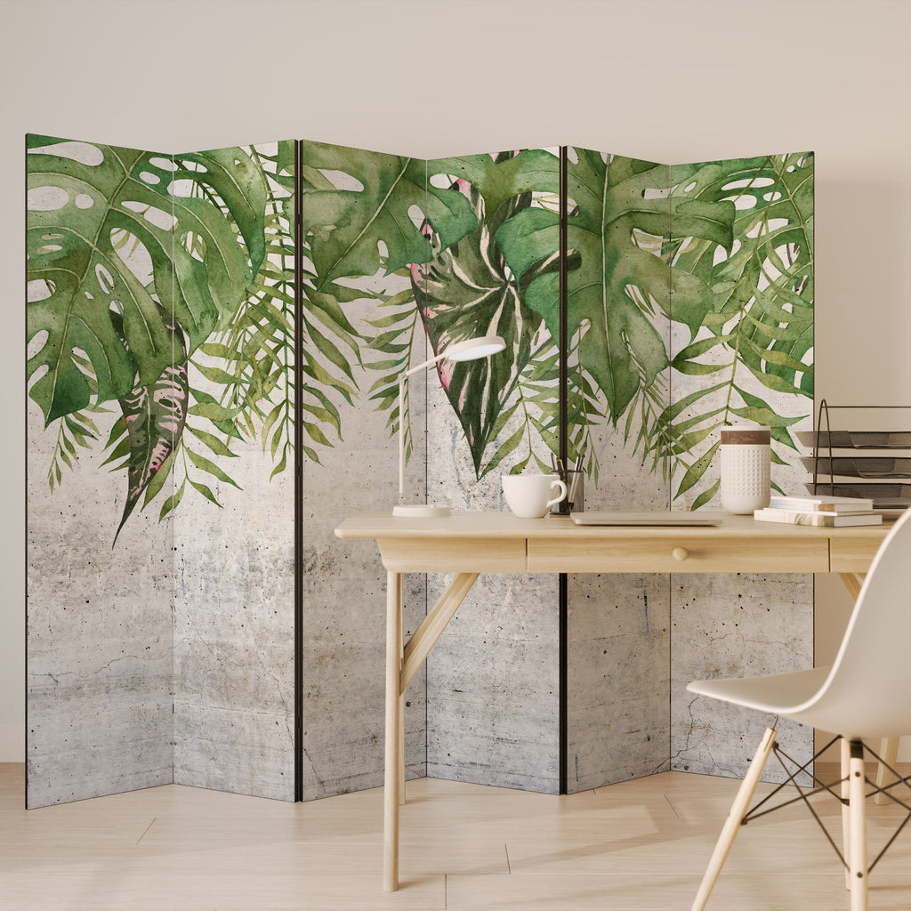 URBAN TROPICS Dekorativ rumsavdelare med 6 paneler
