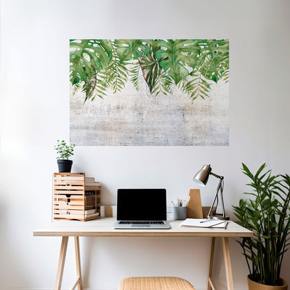 URBAN TROPICS Horisontell affisch med självhäftande tryck