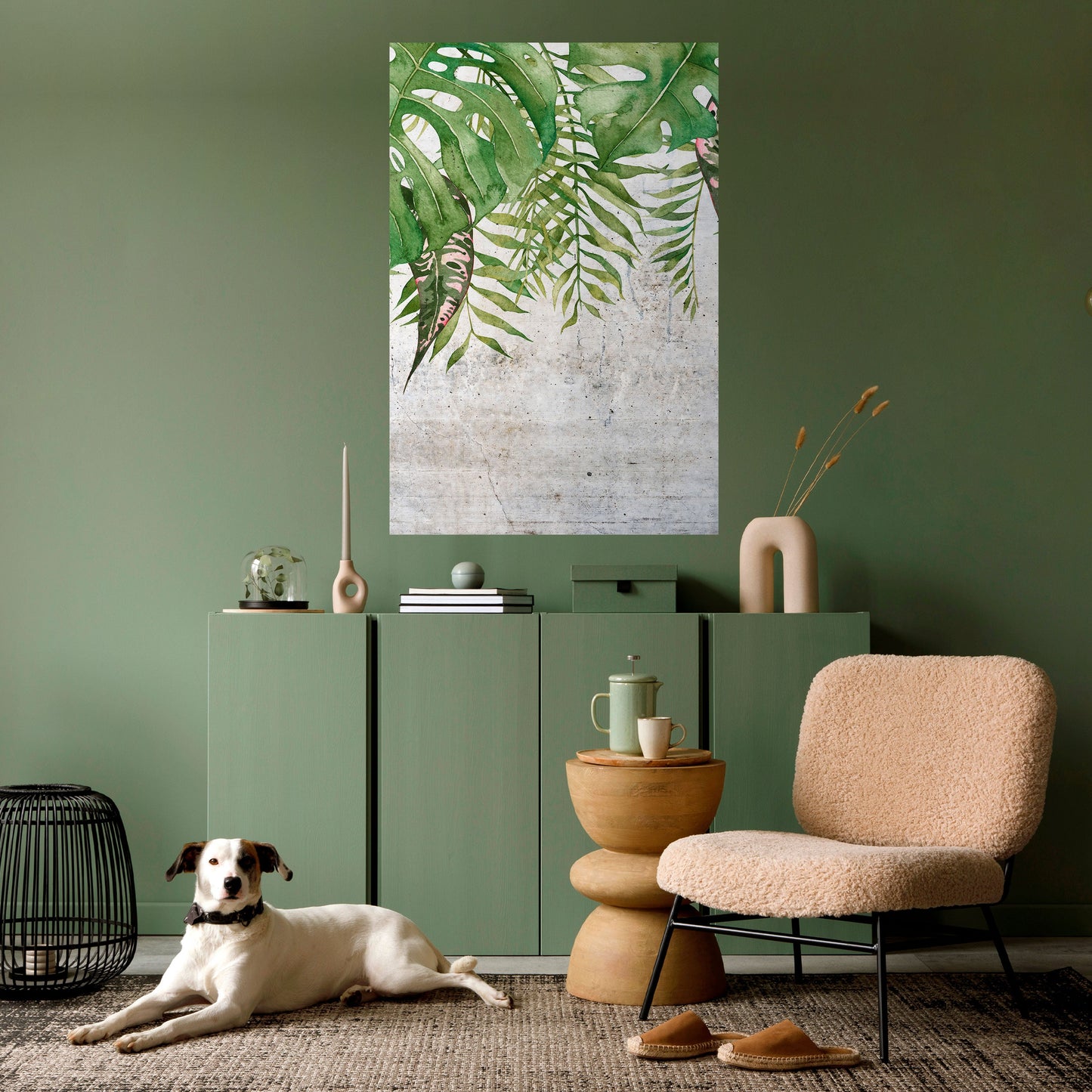 URBAN TROPICS Vertikal affisch med självhäftande tryck