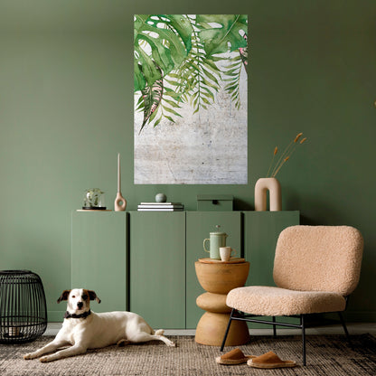 URBAN TROPICS Vertikal affisch med självhäftande tryck