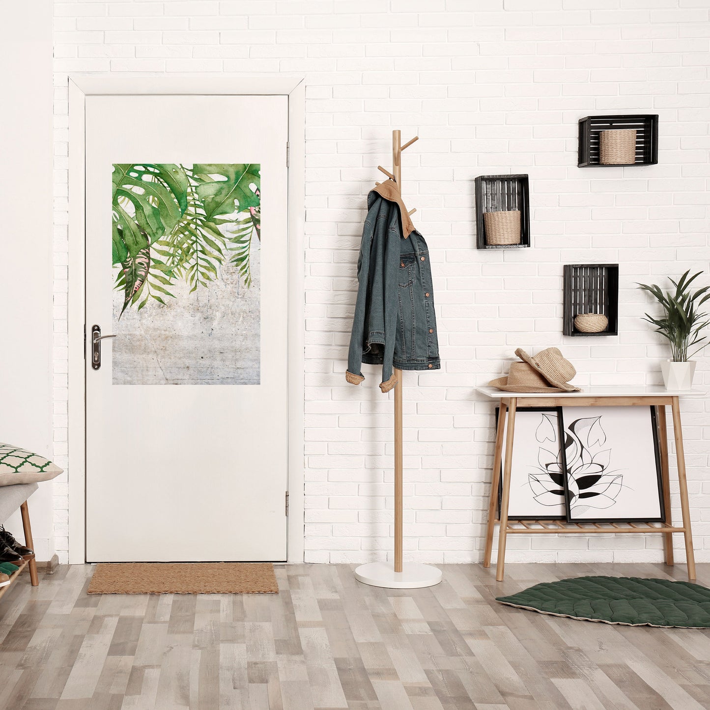 URBAN TROPICS Vertikal affisch med självhäftande tryck
