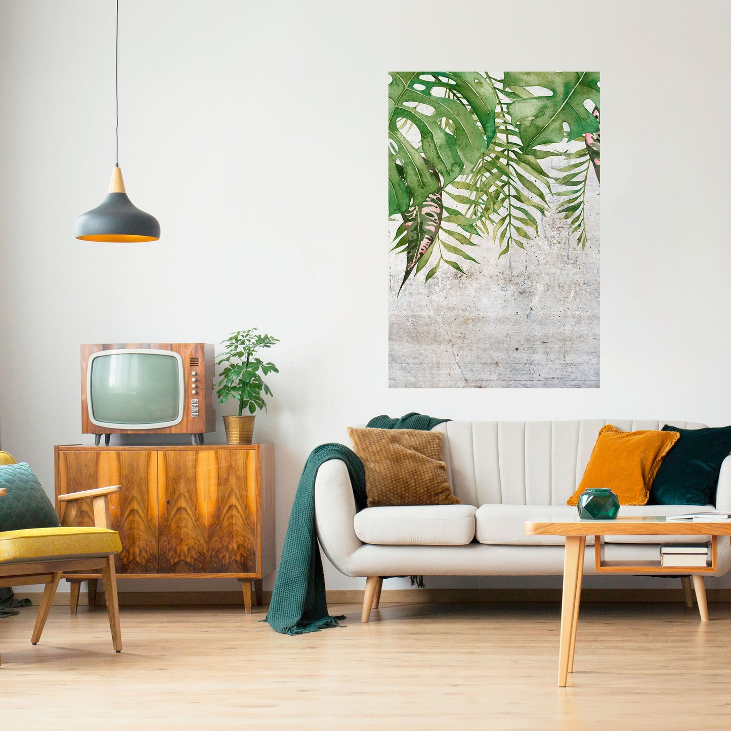 URBAN TROPICS Vertikal affisch med självhäftande tryck