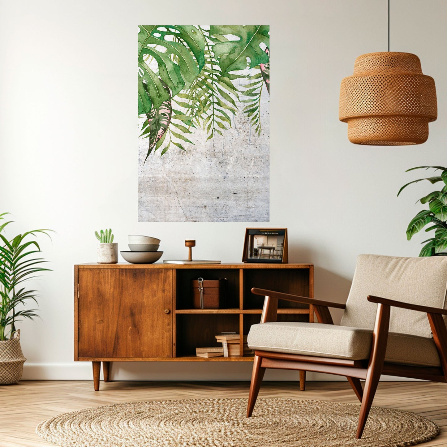 URBAN TROPICS Vertikal affisch med självhäftande tryck