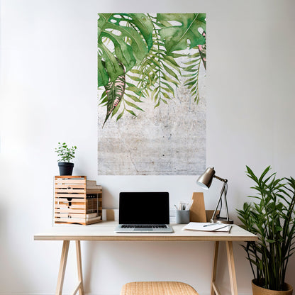 URBAN TROPICS Vertikal affisch med självhäftande tryck
