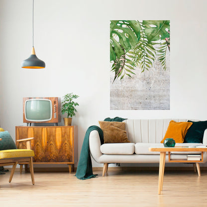 URBAN TROPICS Vertikal affisch med självhäftande tryck