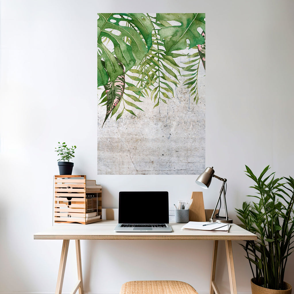 URBAN TROPICS Vertikal affisch med självhäftande tryck